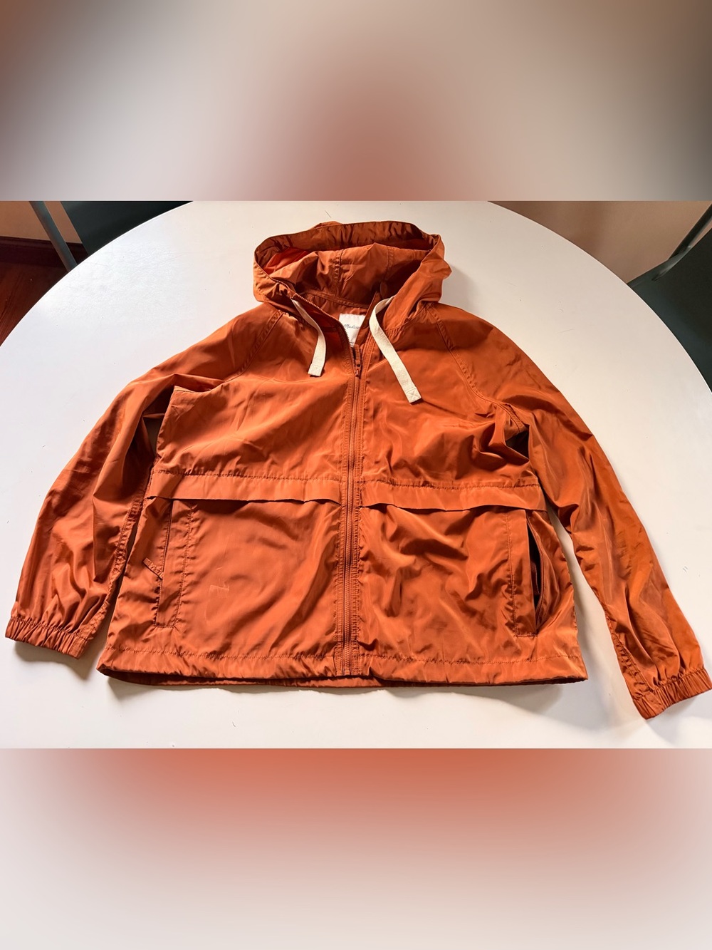 Madewell Rust Orange Packable Windbreaker, sz L